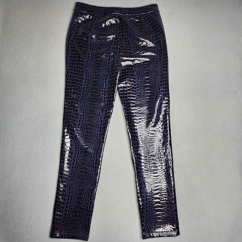 Jenniferle Pants Women's XL 32x30 Black Blue Croc Reptile Kylie Jenner Celebrity - Picture 4 of 15